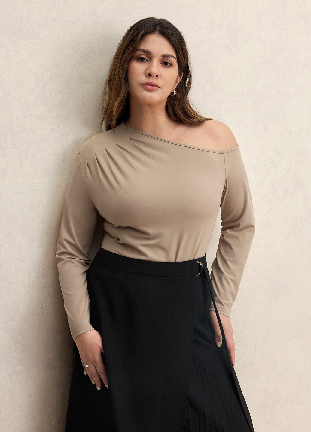 Хаки блуза SHEIN