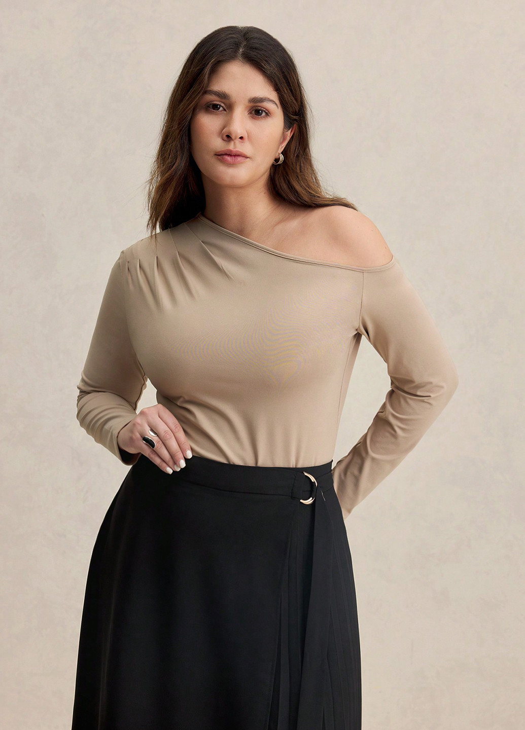 Хаки блуза SHEIN