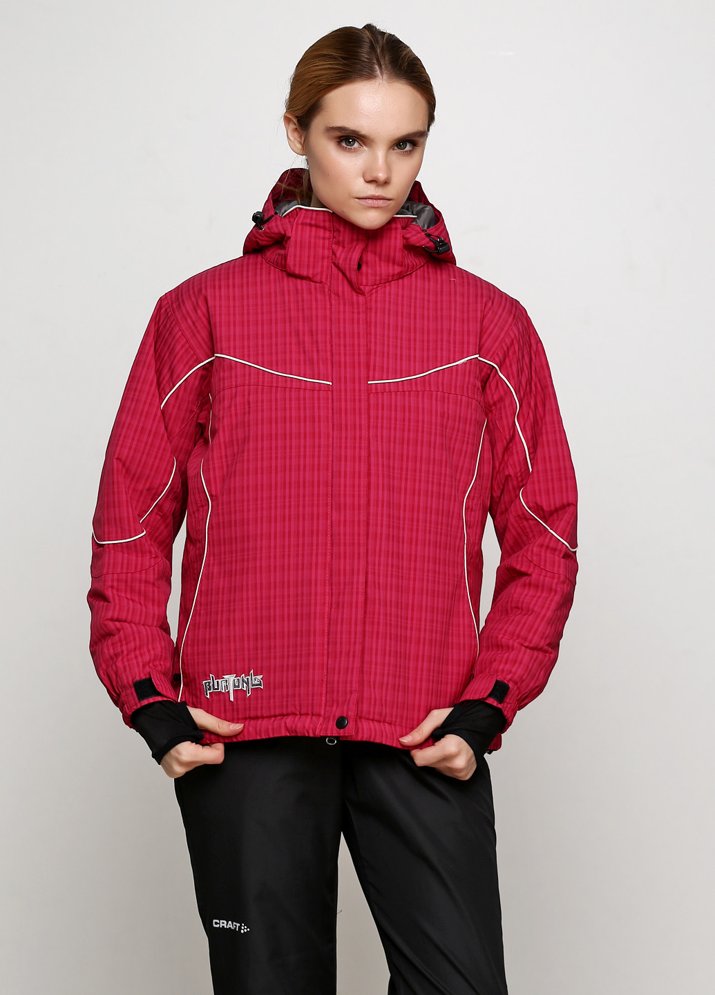 Бордовая демисезонная куртка лыжная Burton