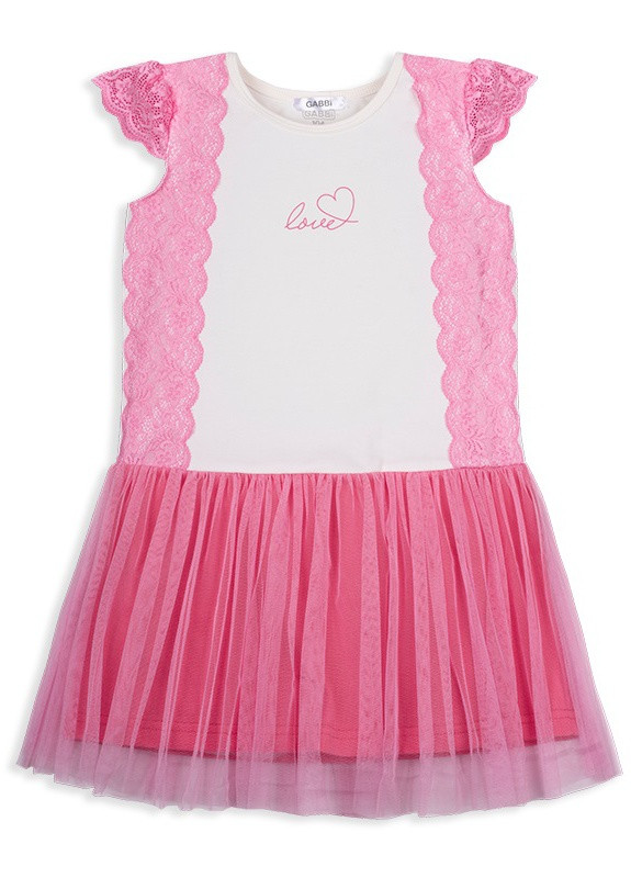 Розовое детское платье *морской гламур* Габби (215118518)