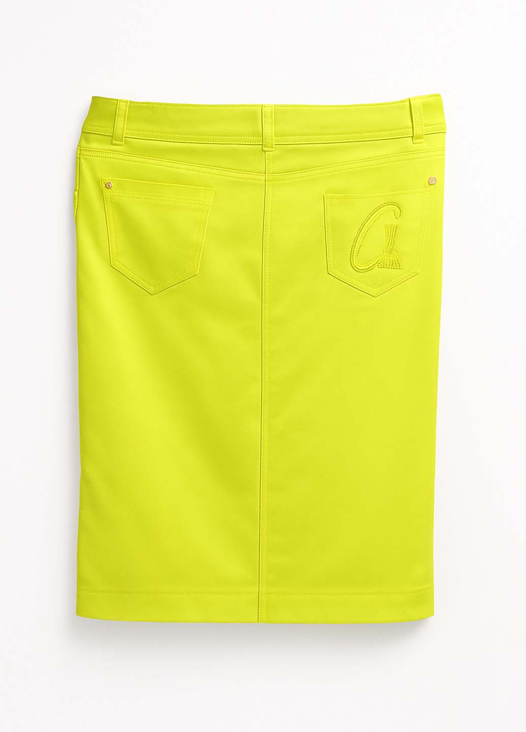 Желтая кэжуал однотонная юбка Sassofono карандаш