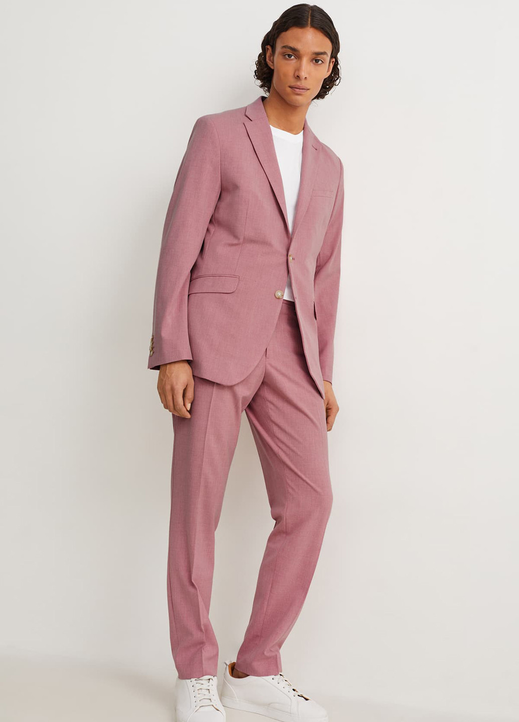 Розовые кэжуал летние прямые брюки C&A