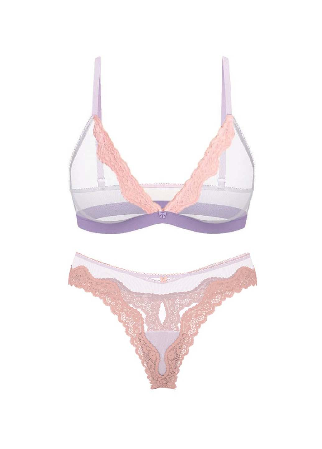 Сиреневый демисезонный комплект (бюстгальтер, трусики) Victoria's Secret