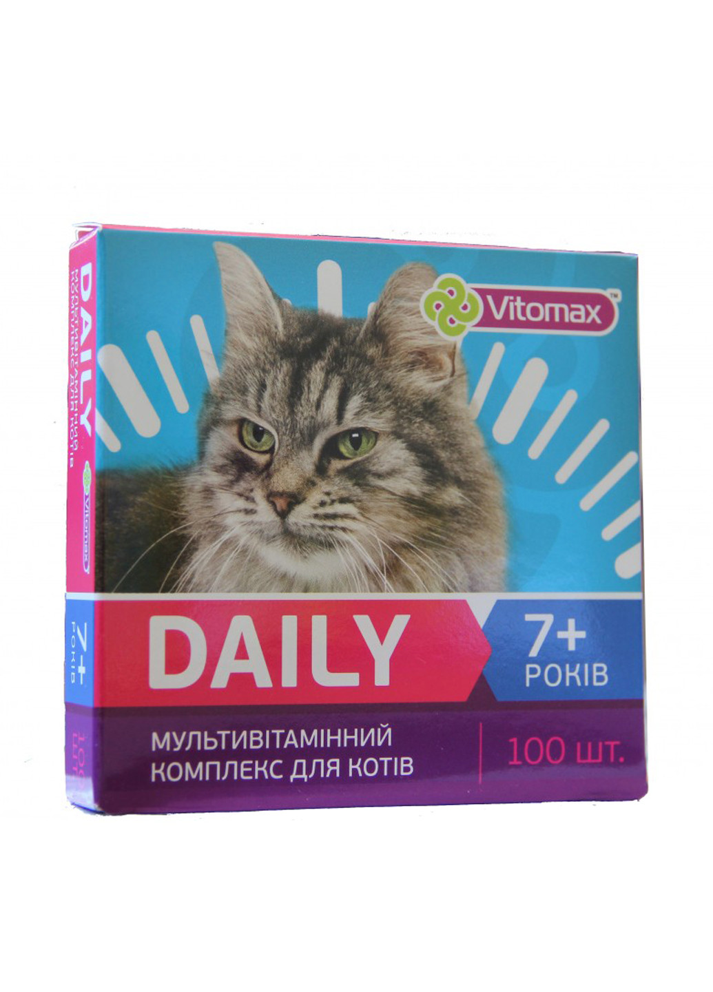 Витамины для котов DAILY, (+ 7 л.), 50 г Vitomax (76393635)