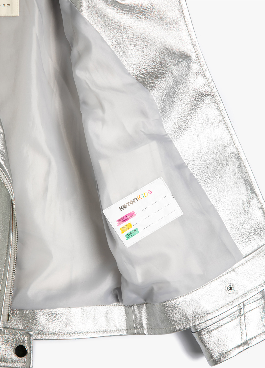 Серебряная летняя куртка косуха KOTON