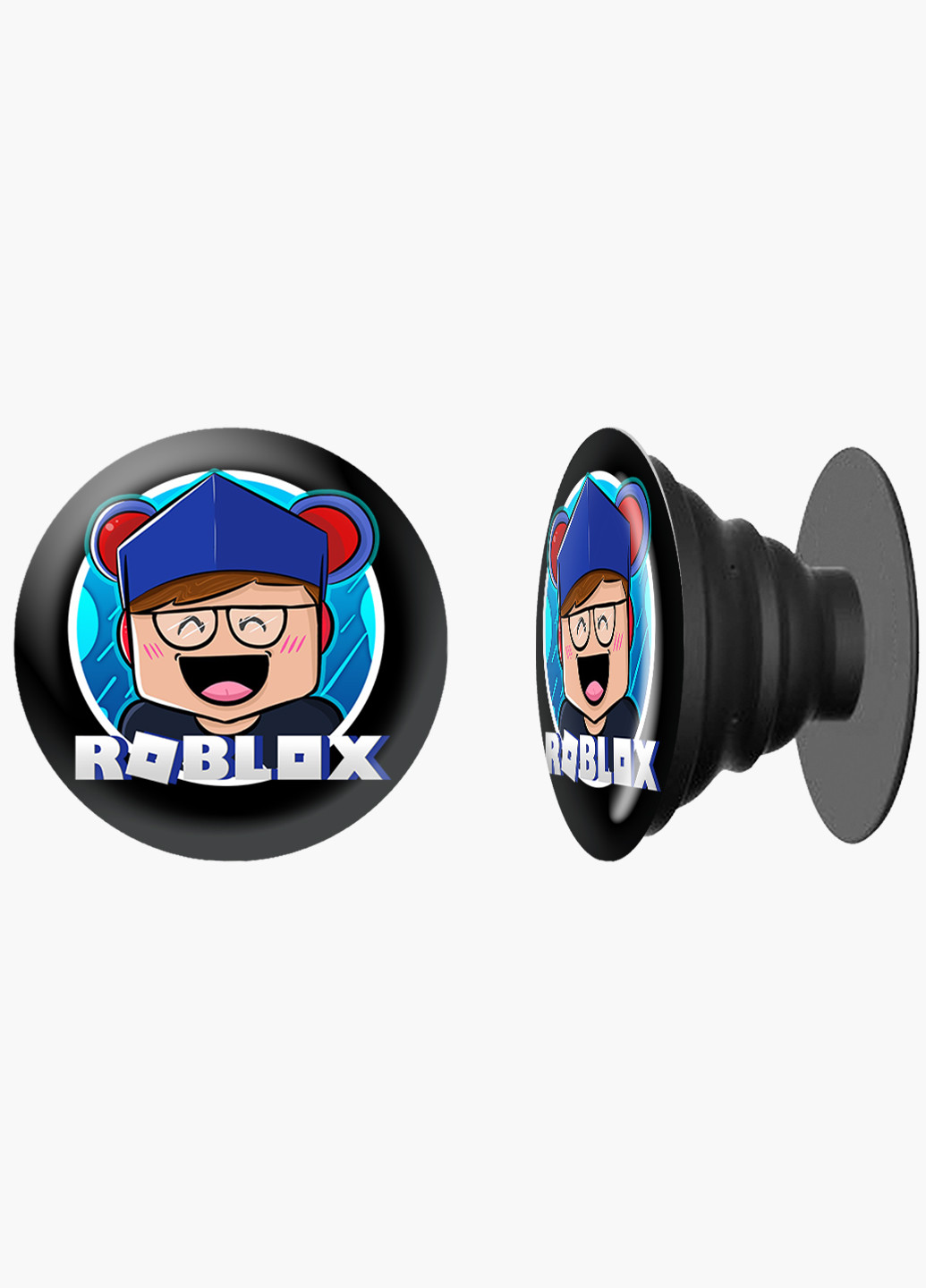 Попсокет (Popsockets) тримач для смартфону Роблокс (Roblox) (8754-1220) Чорний MobiPrint (216748402)
