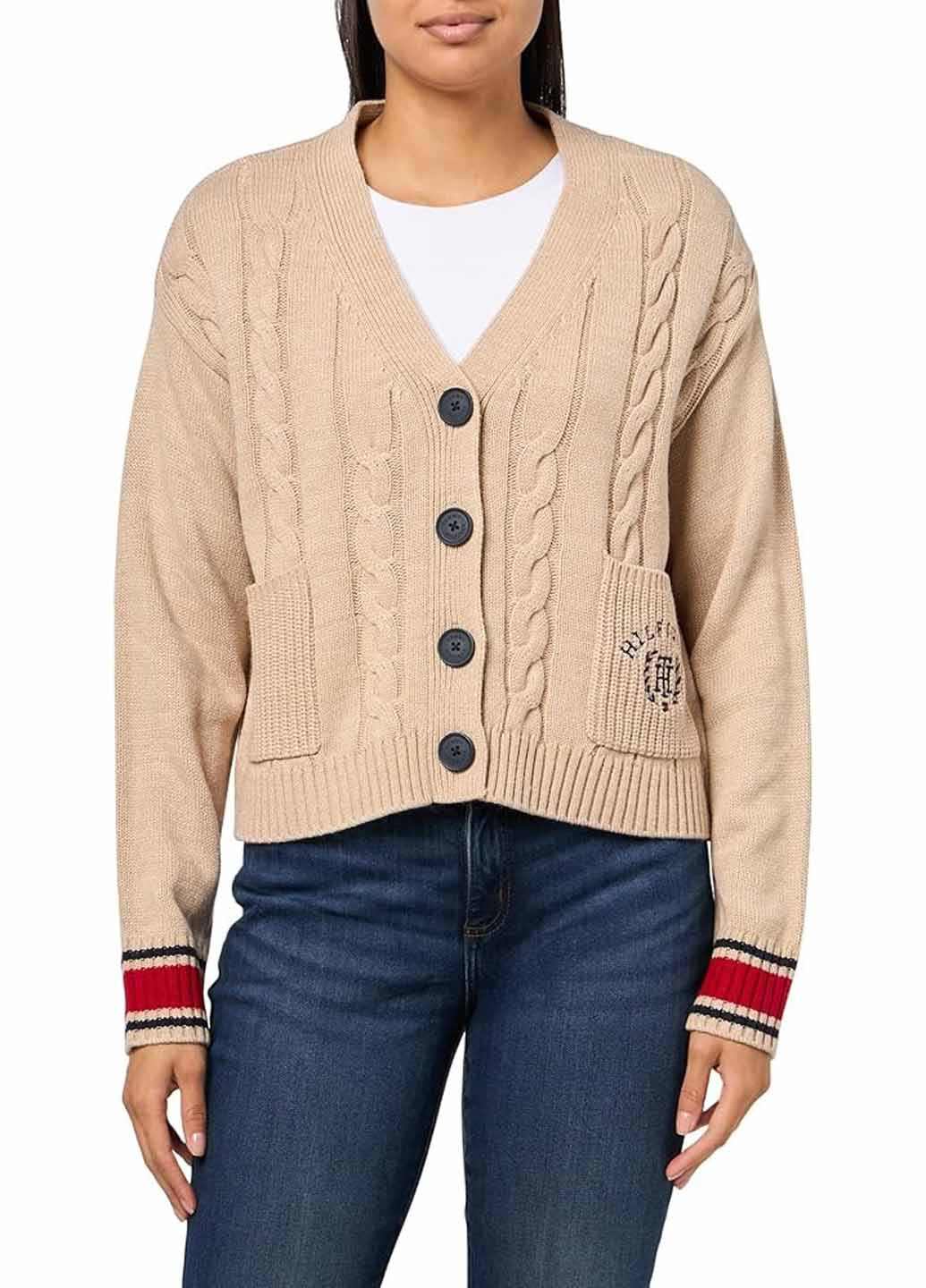 Бежевый демисезонный кардиган Tommy Hilfiger