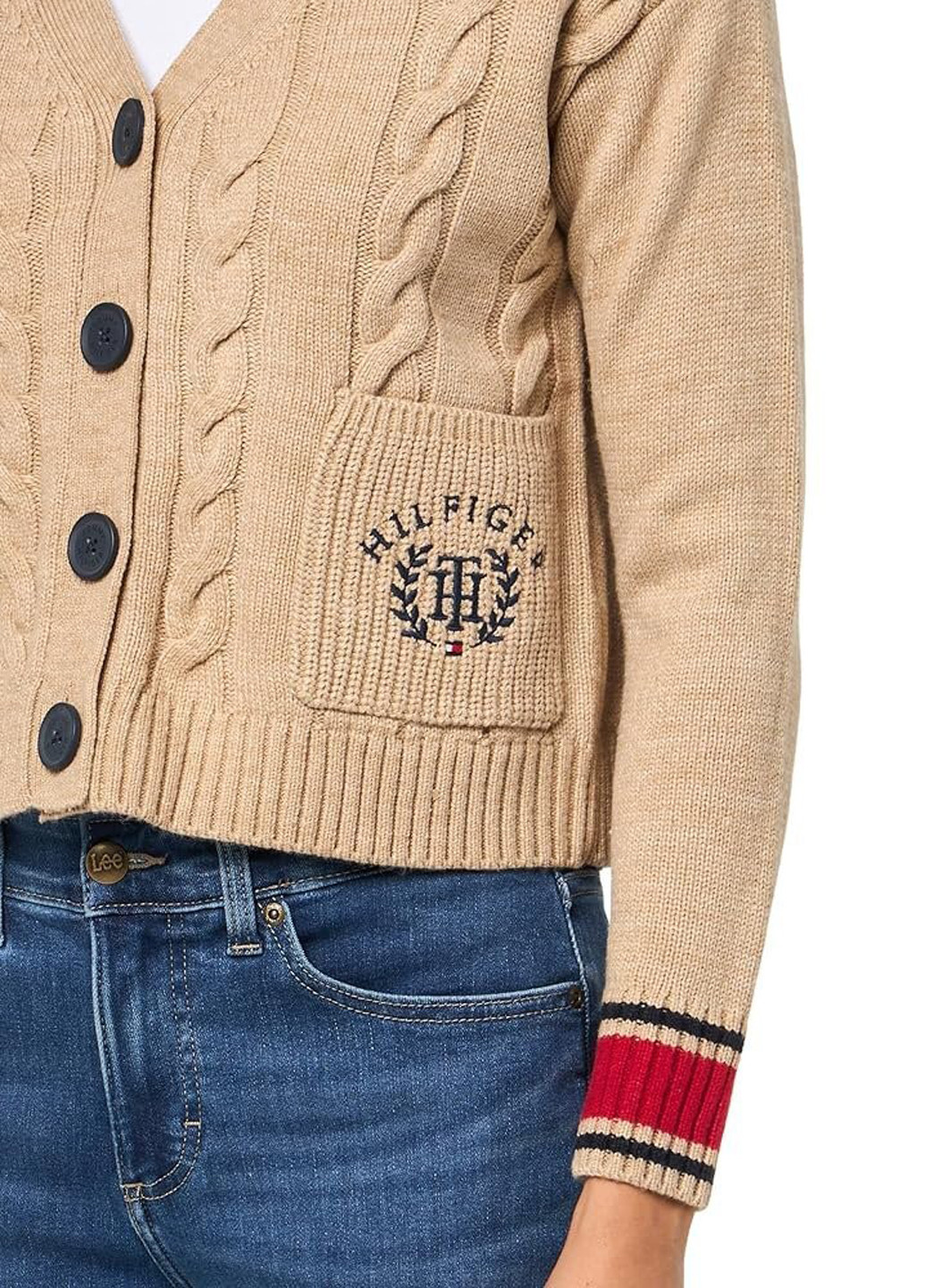 Бежевый демисезонный кардиган Tommy Hilfiger
