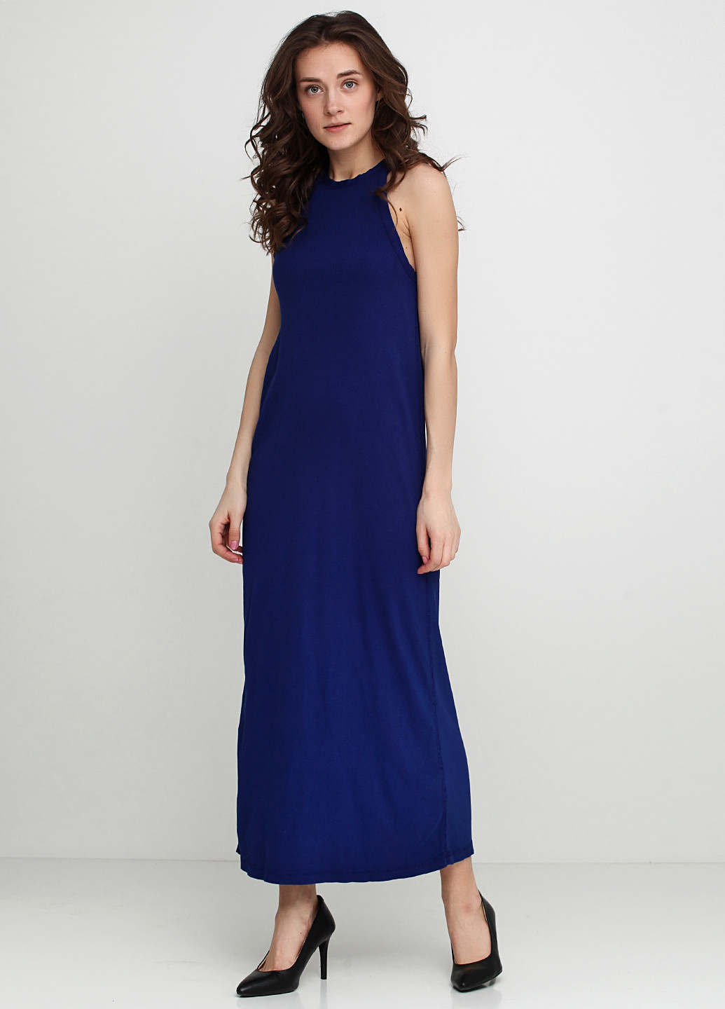 Синее кэжуал платье Ralph Lauren однотонное
