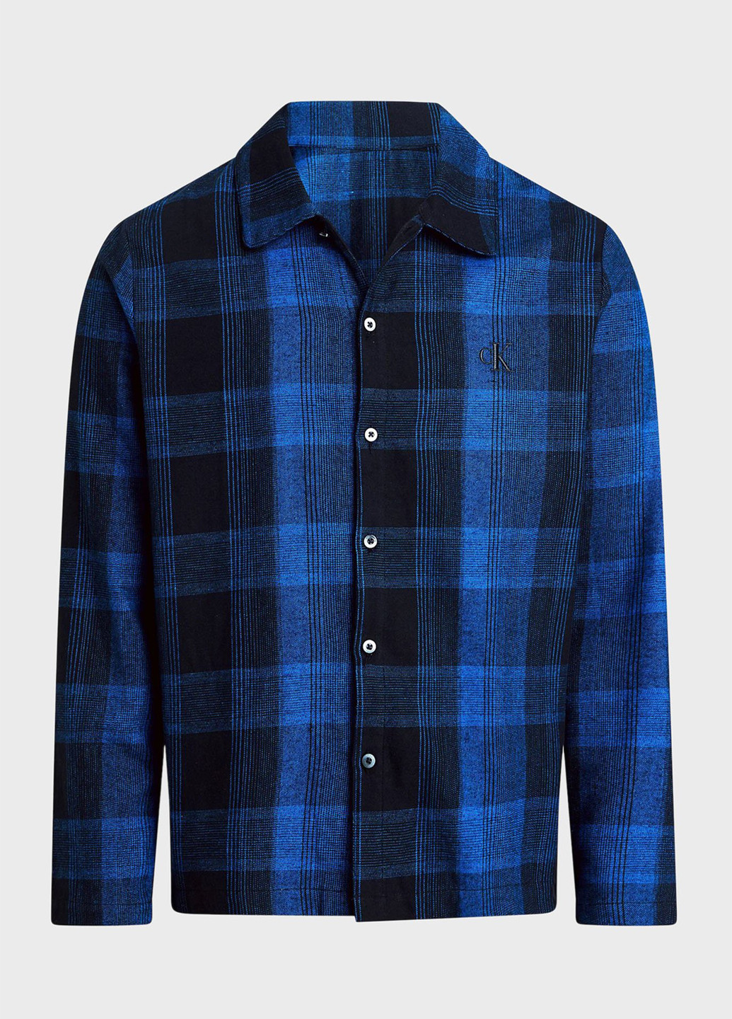 Синяя домашний рубашка в клетку Calvin Klein