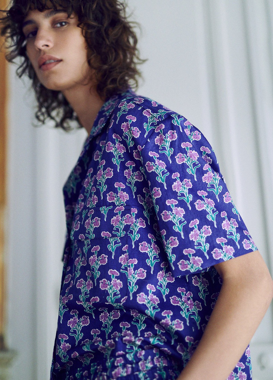 Фиолетовая летняя блуза Zara