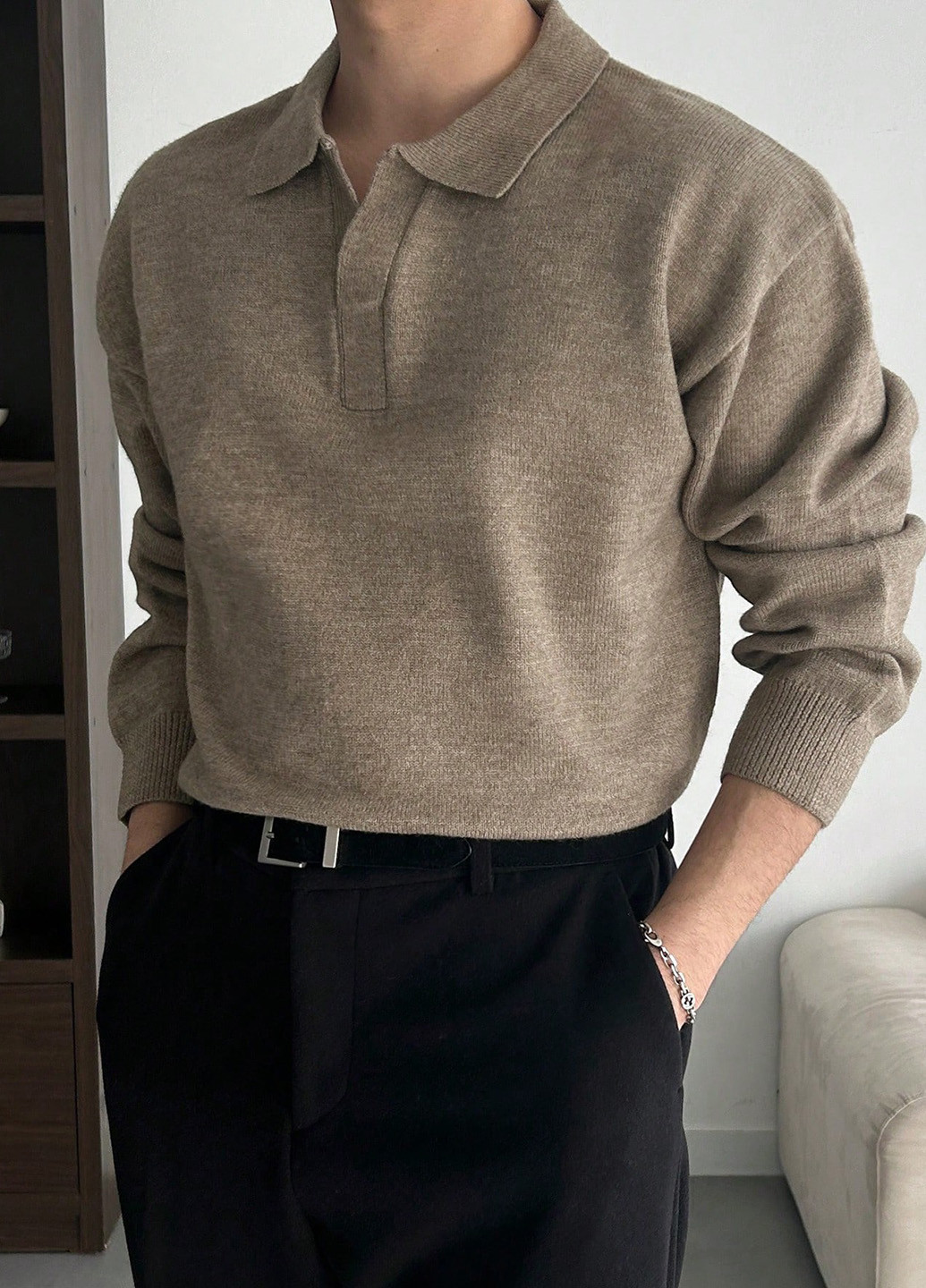 Пісочний демісезонний светр SHEIN