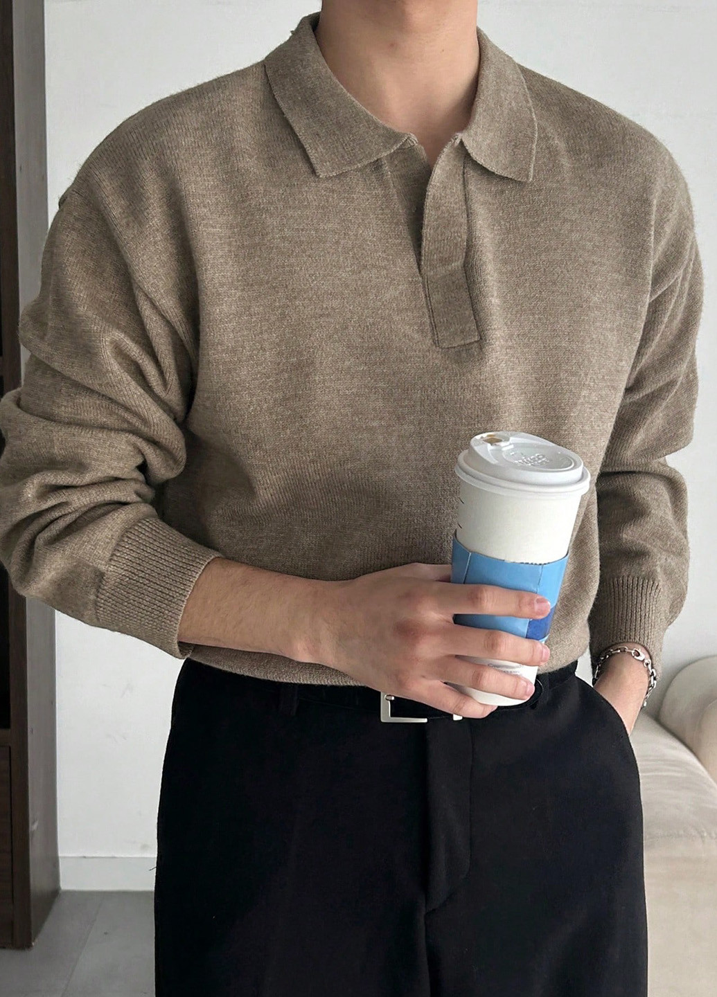 Пісочний демісезонний светр SHEIN