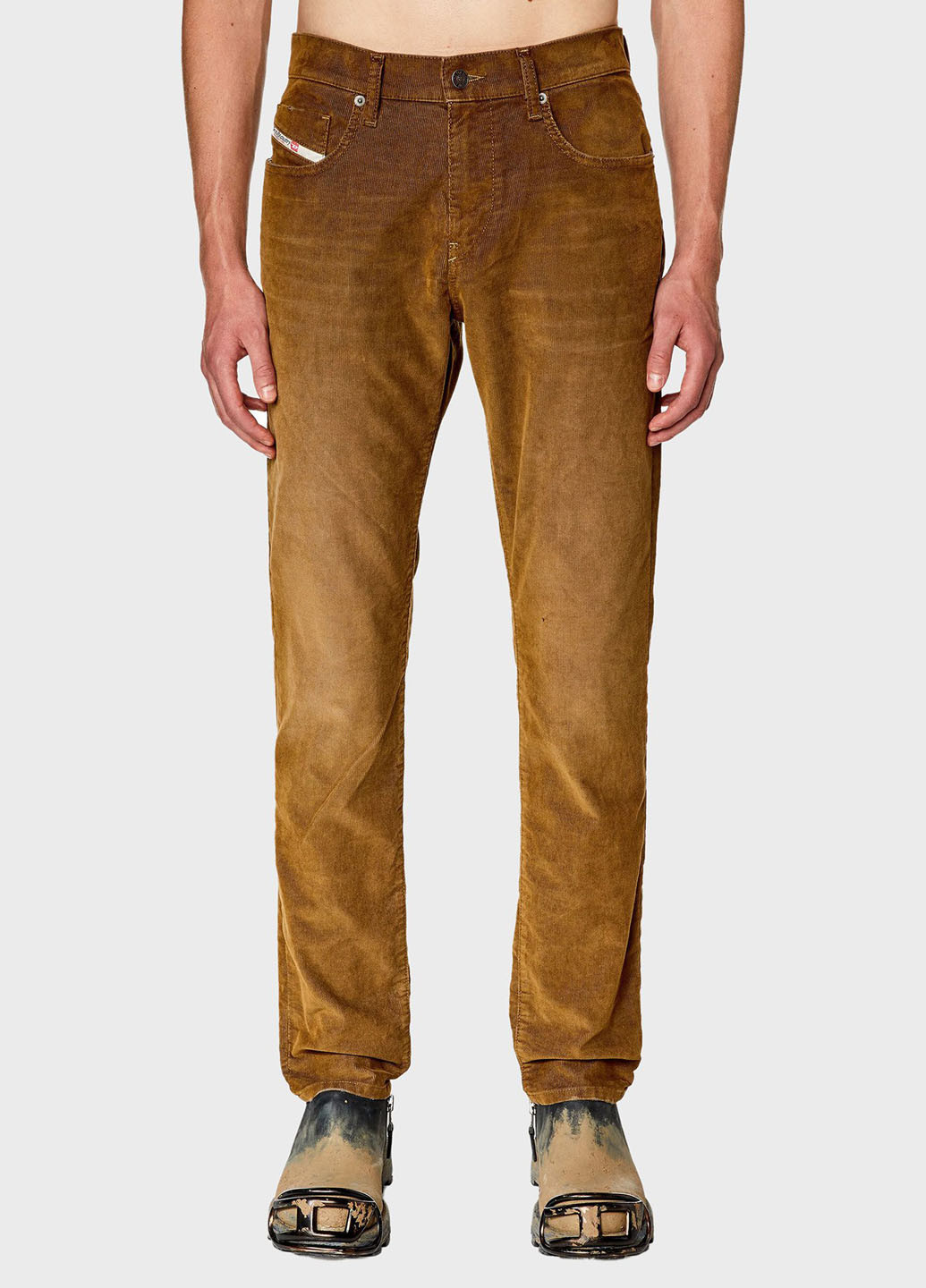 Коричневые демисезонные регюлар фит джинсы Diesel