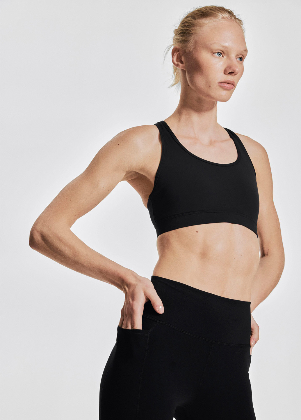 Черные демисезонные леггинсы H&M