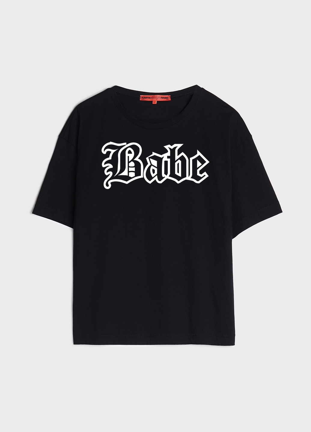 Черная летняя футболка женская оверсайз babe KASTA design