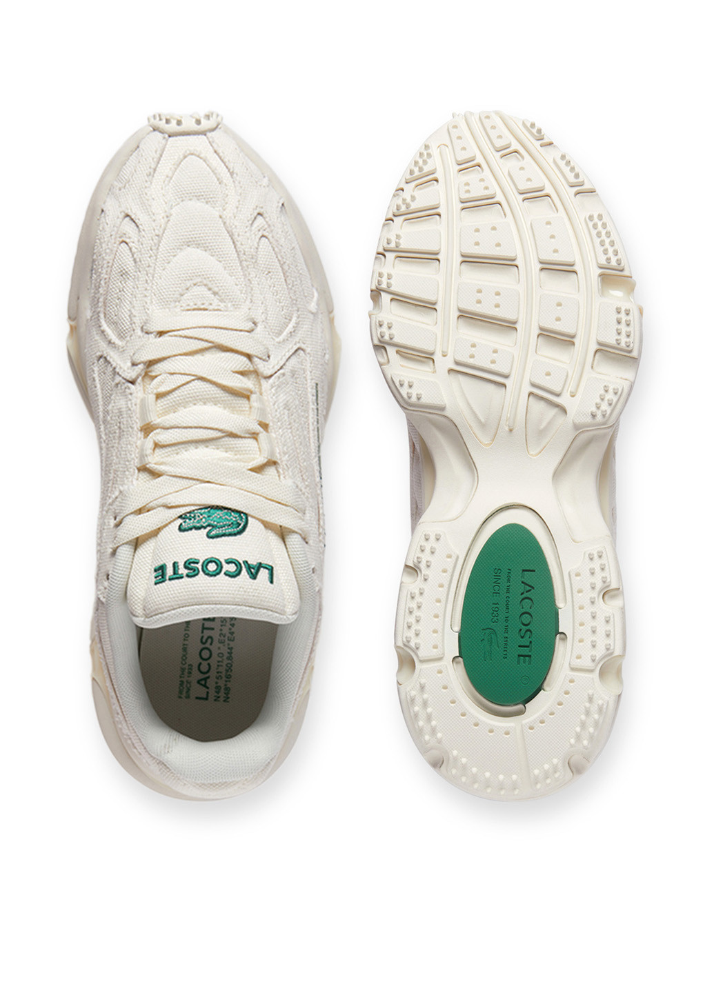 Кроссовки Lacoste молочные демисезоны (363619951)