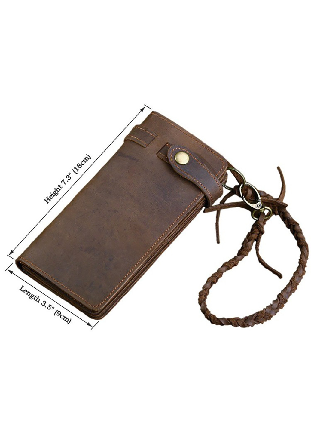 Чоловік шкіряний клатч 9х18 см Vintage (242187836)