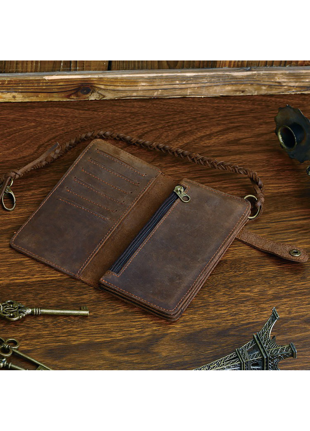 Чоловік шкіряний клатч 9х18 см Vintage (242187836)