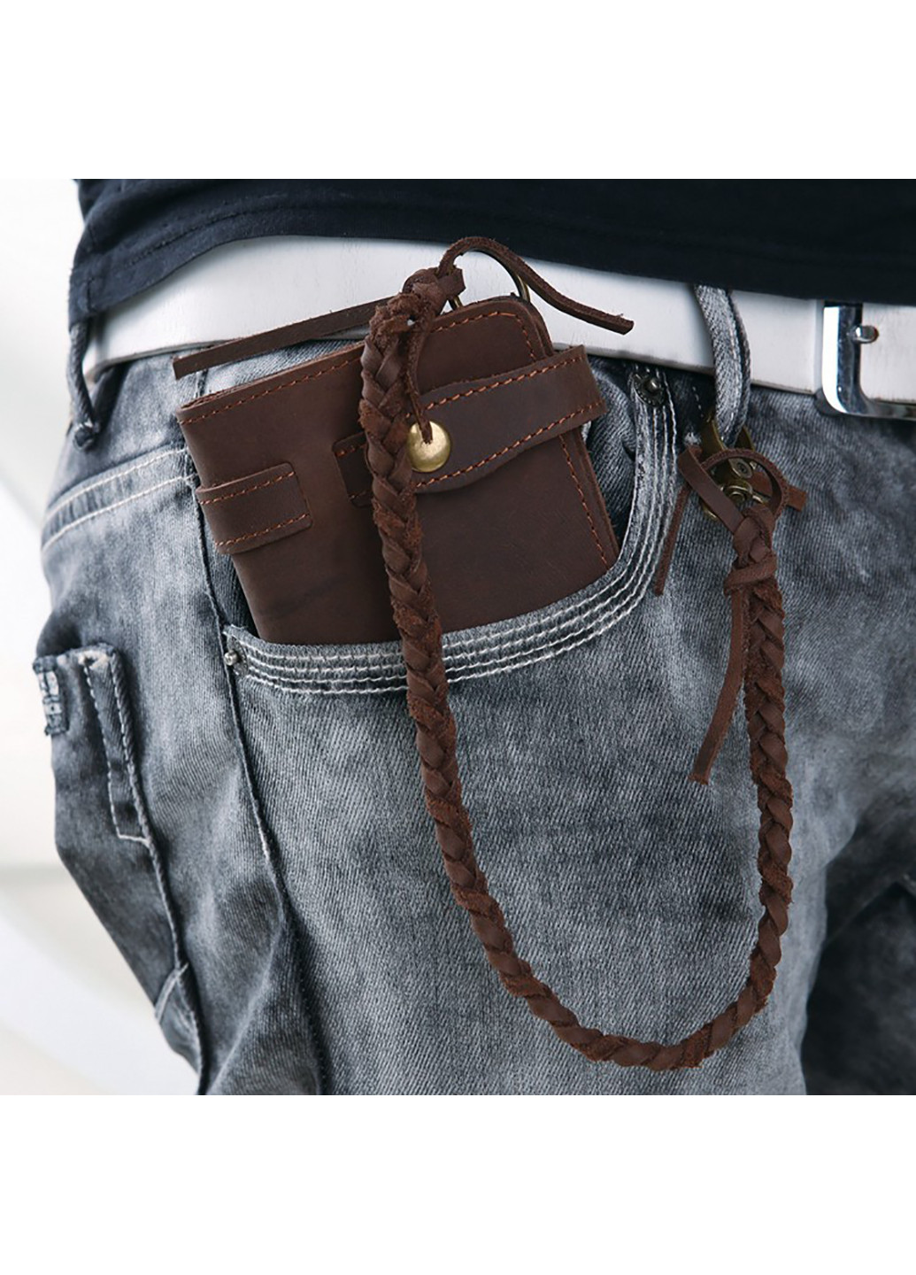 Чоловік шкіряний клатч 9х18 см Vintage (242187836)