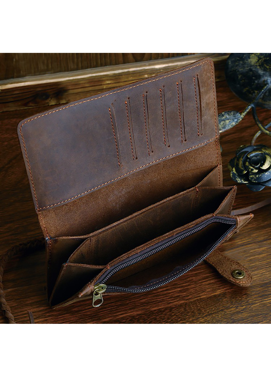 Чоловік шкіряний клатч 9х18 см Vintage (242187836)