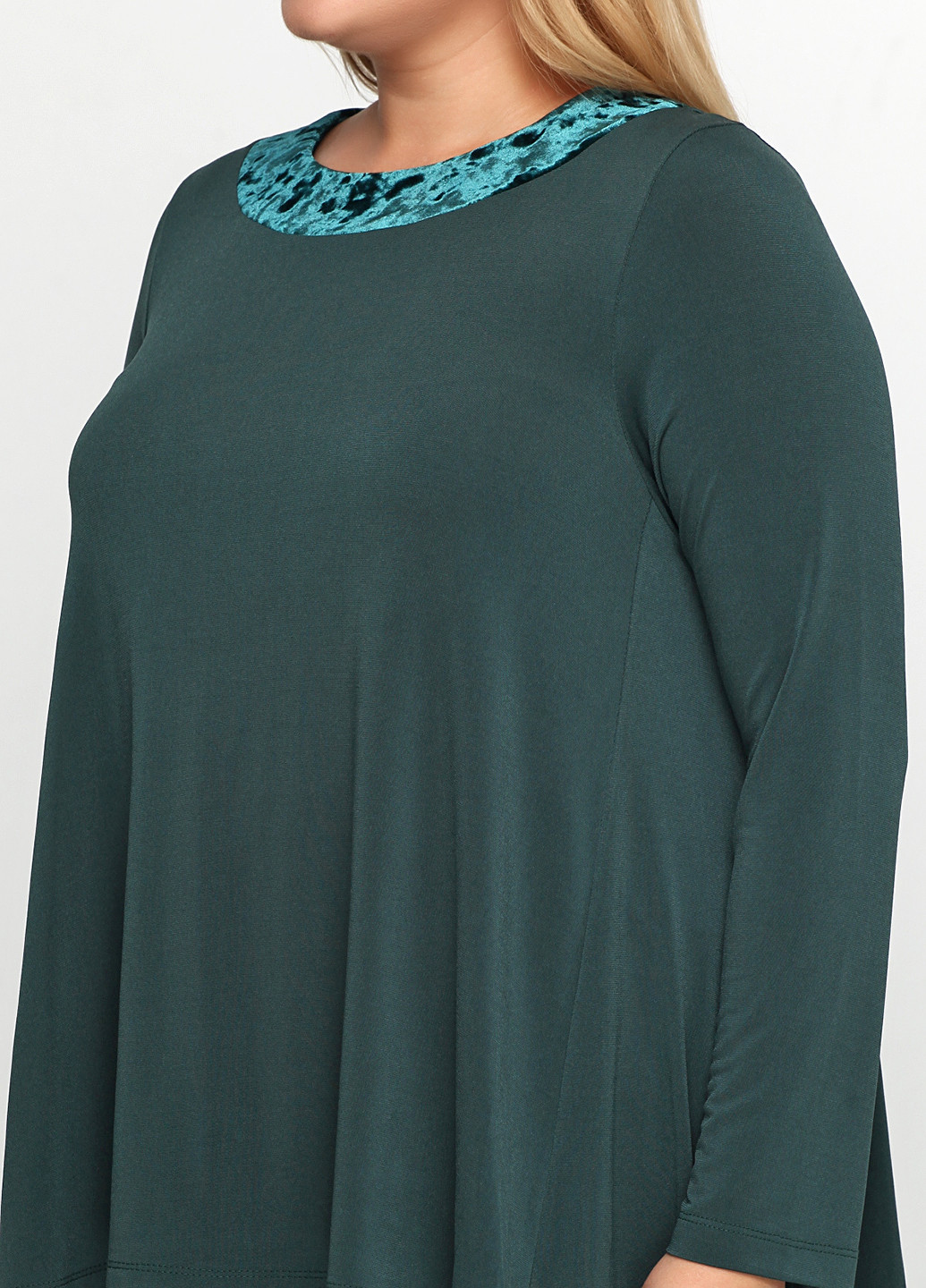 Бутылочная зеленая демисезонная блуза Valtusi