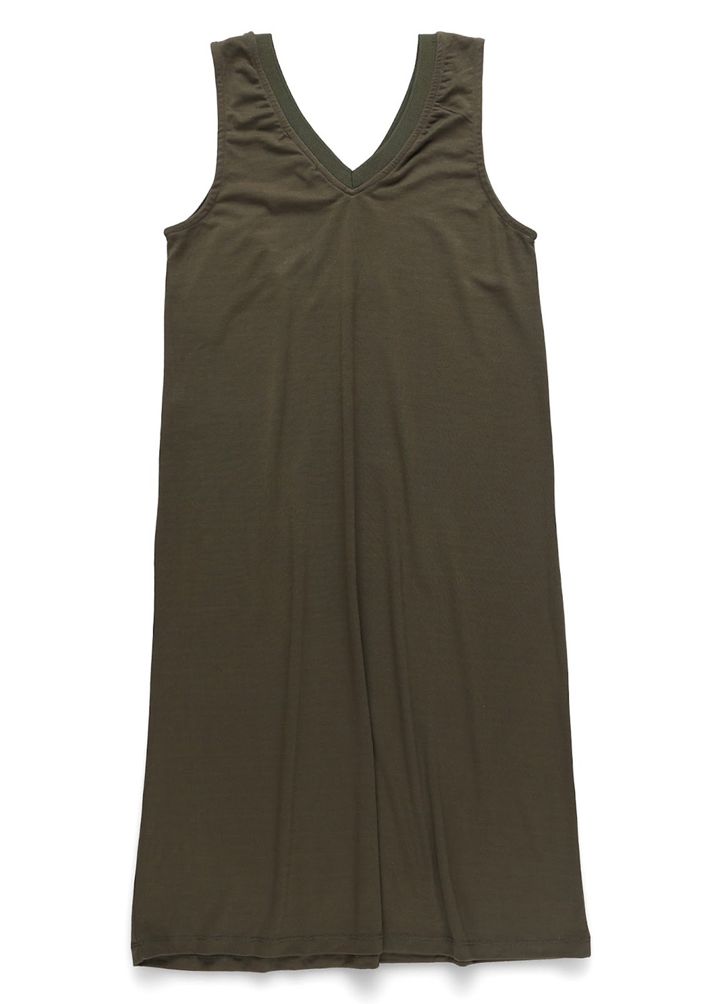 Оливковое (хаки) кэжуал платье платье-майка Selected Femme однотонное