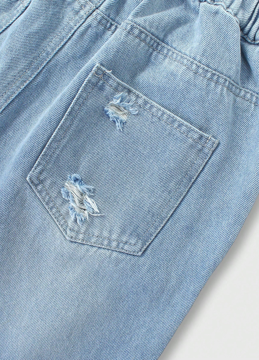 Голубые демисезонные прямые джинсы SHEIN