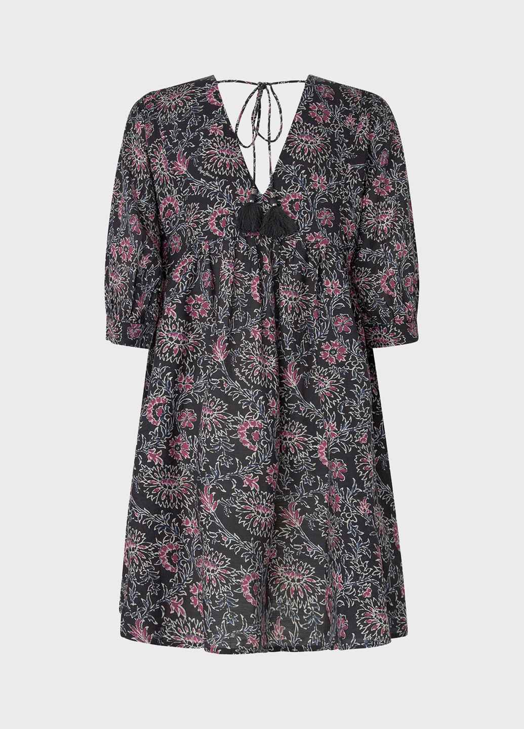 Комбінована кежуал сукня кльош Pepe Jeans з квітковим принтом