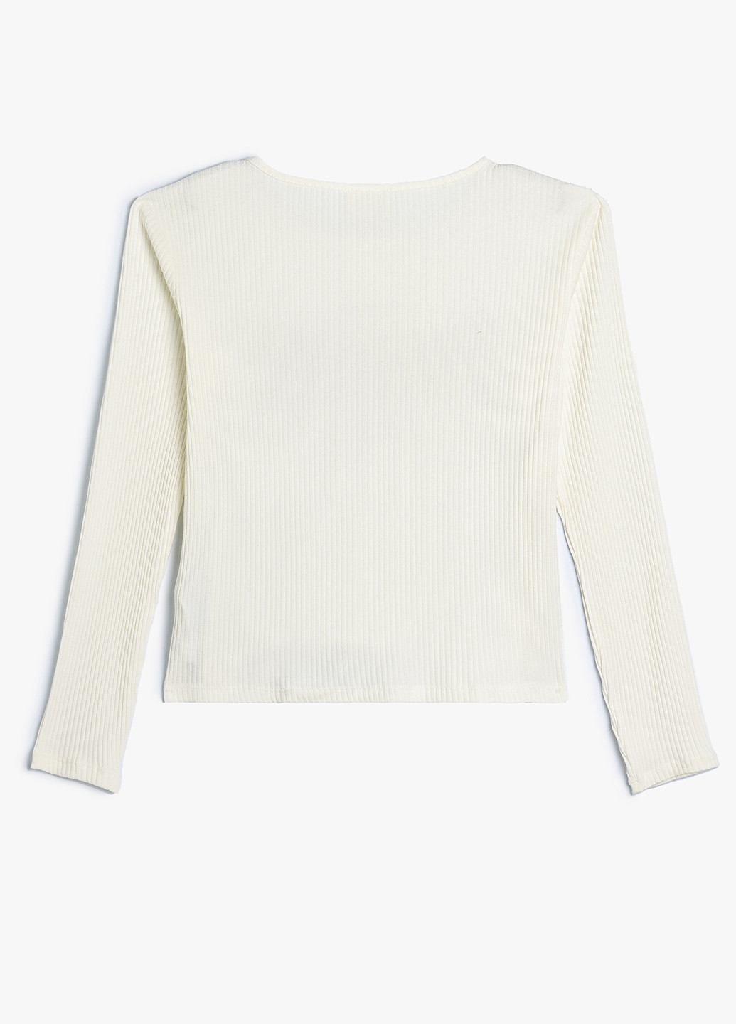 Молочный демисезонный кэжуал лонгслив KOTON с надписями