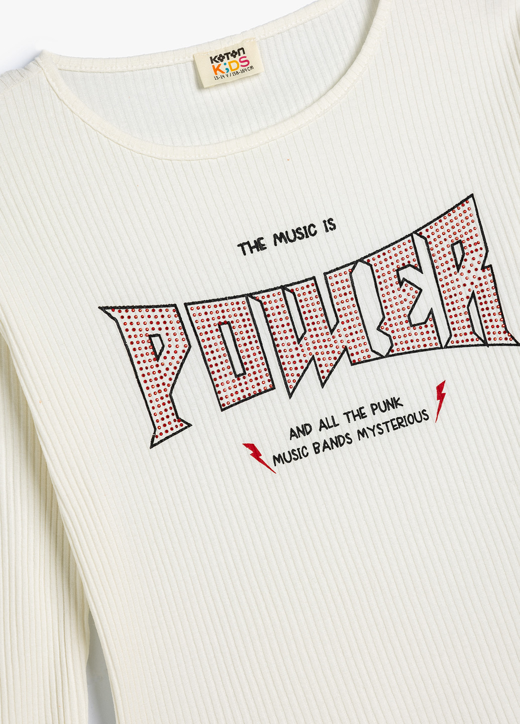 Молочный демисезонный кэжуал лонгслив KOTON с надписями