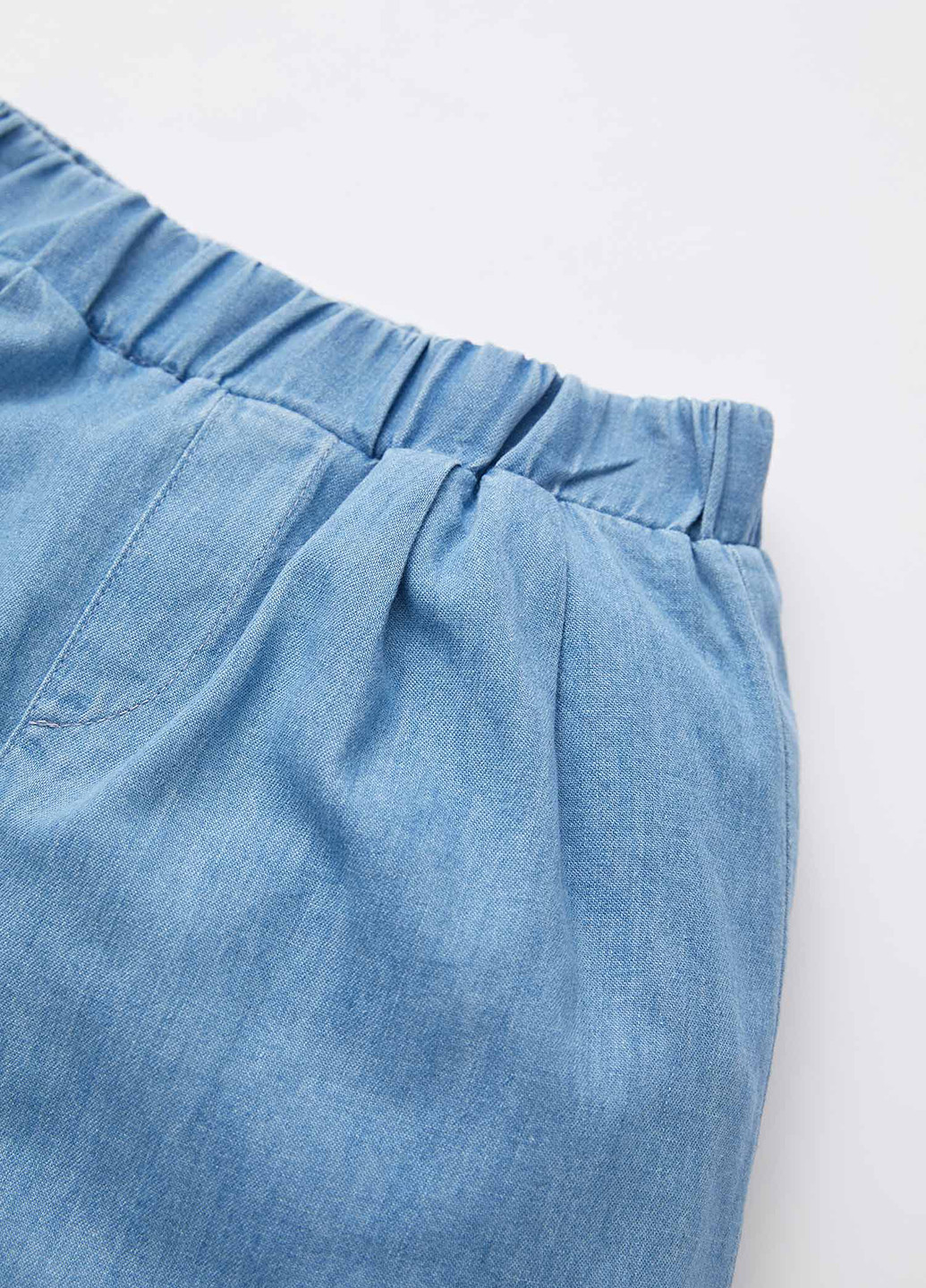 Голубые кэжуал демисезонные прямые брюки DeFacto
