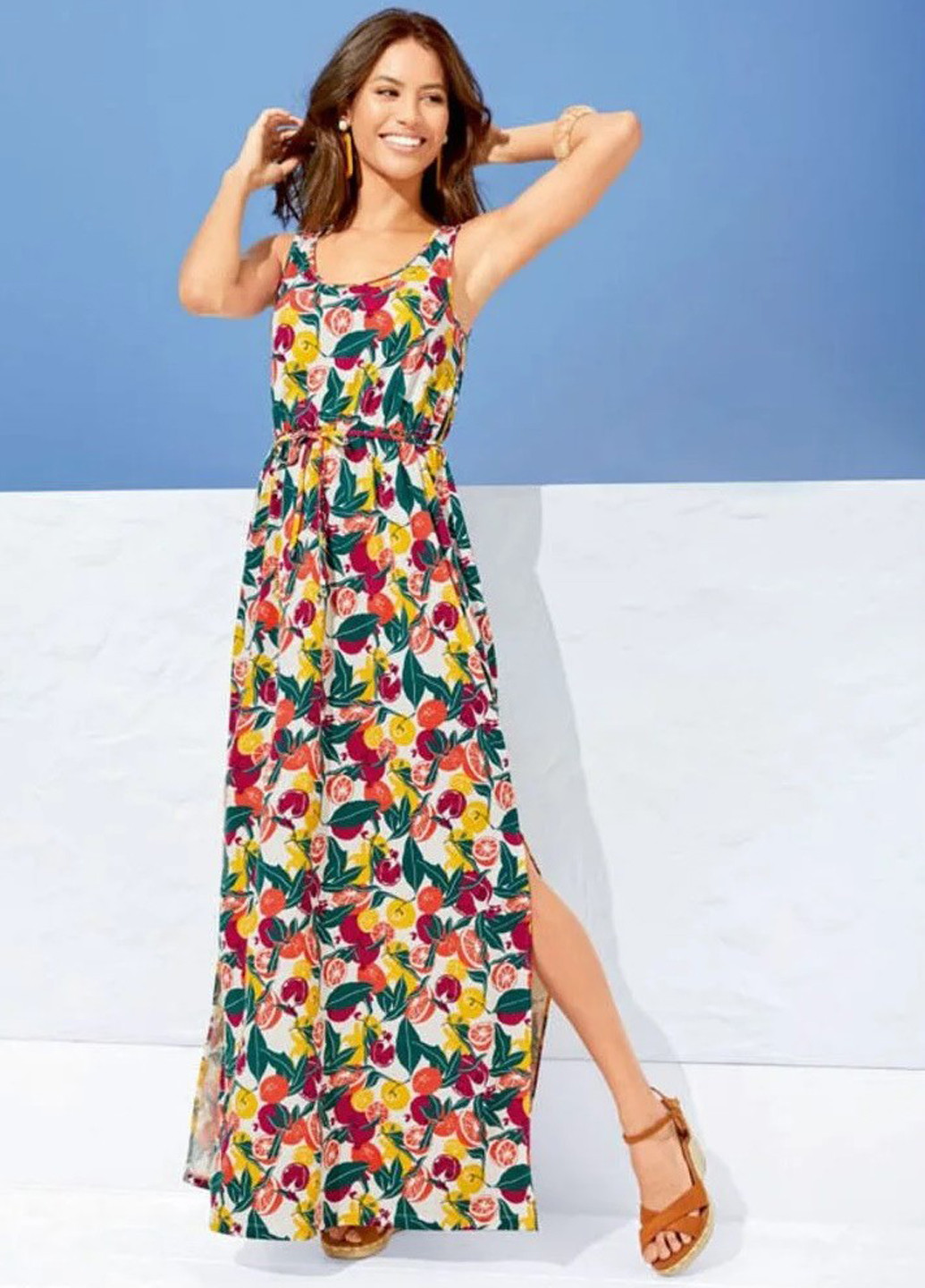 Комбинированное кэжуал платье а-силуэт Esmara с рисунком