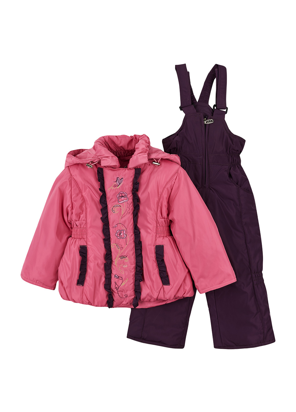 Рожевий демісезонний комплект (куртка, напівкомбінезон) Palhare