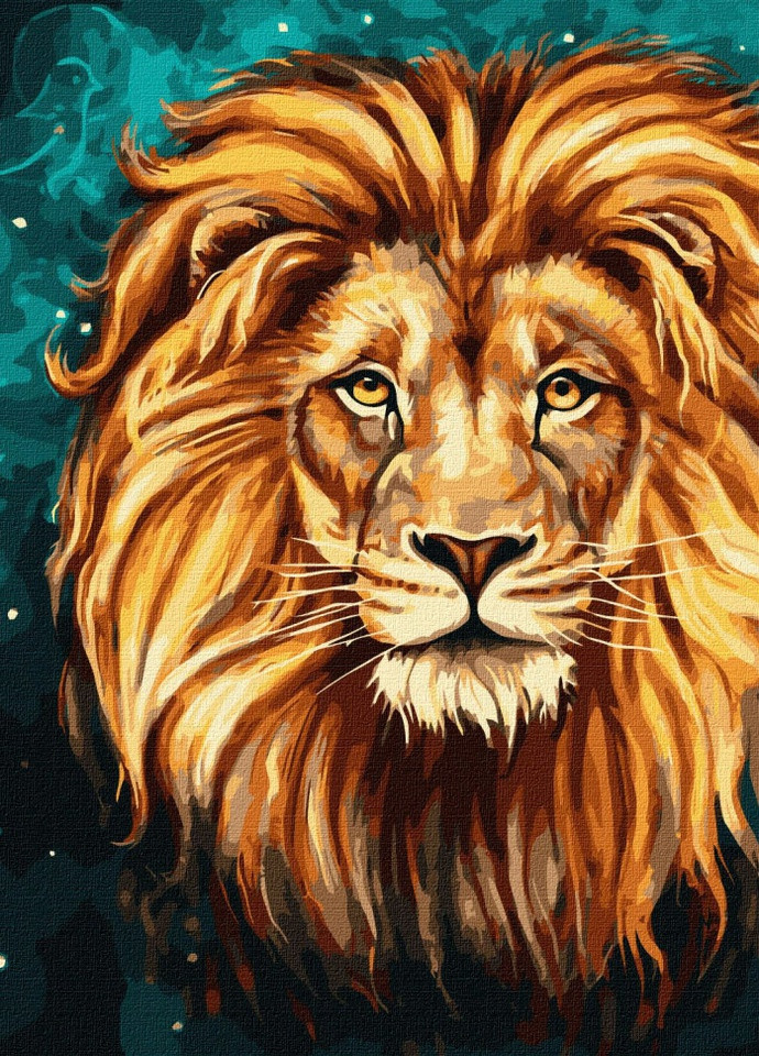 Картина за номерами Ідейка "Розкішний лев" 40х40 см KHO4286 Идейка (252608356)