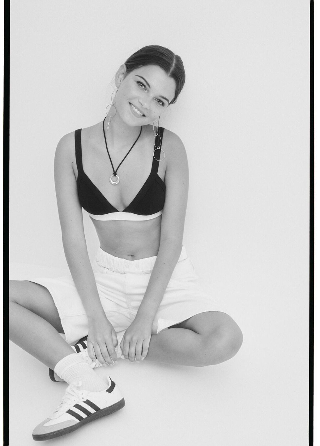 Чёрный триэнджел бюстгальтер Hi&Bye без косточек хлопок