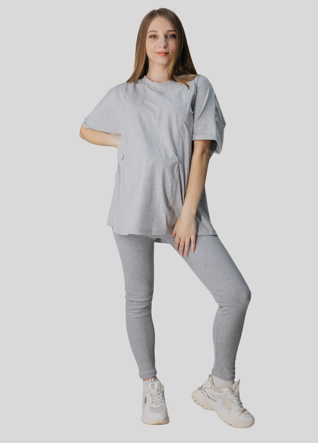 Комплект лосини для вагітних та футболка оверсайз HN (252853523)