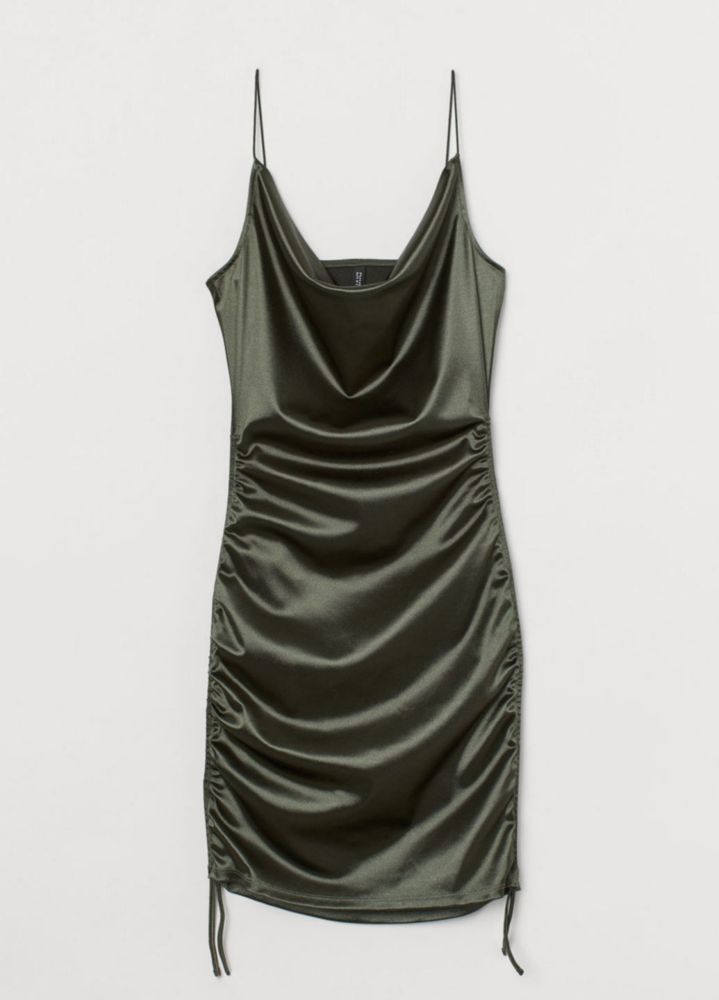 Оливкова (хакі) коктейльна сукня H&M однотонна