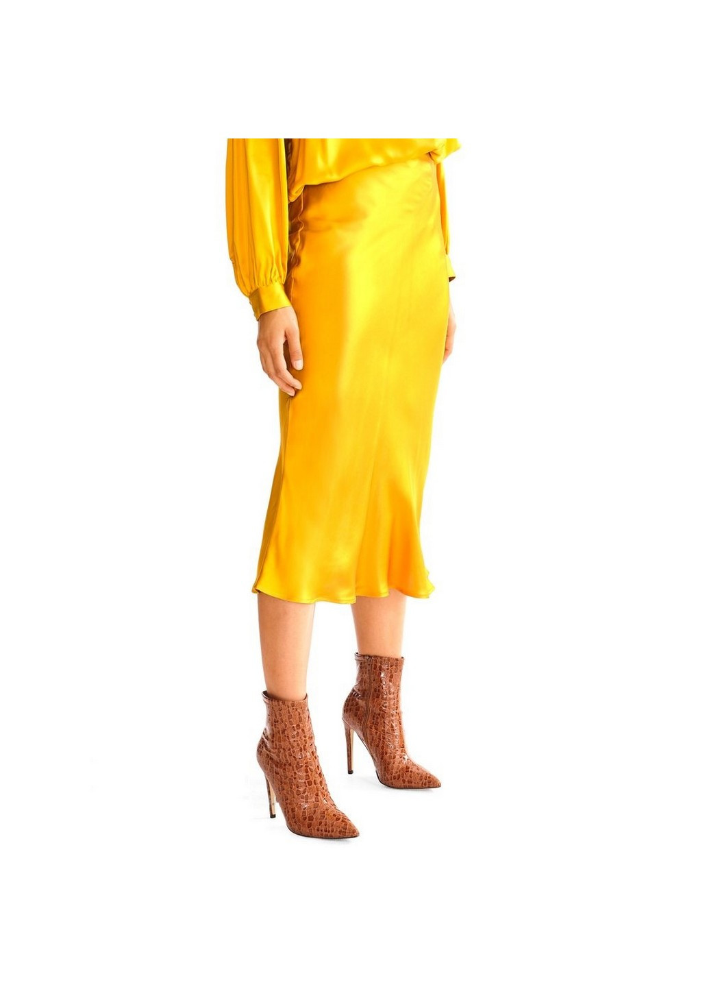 Желтая однотонная юбка C&A