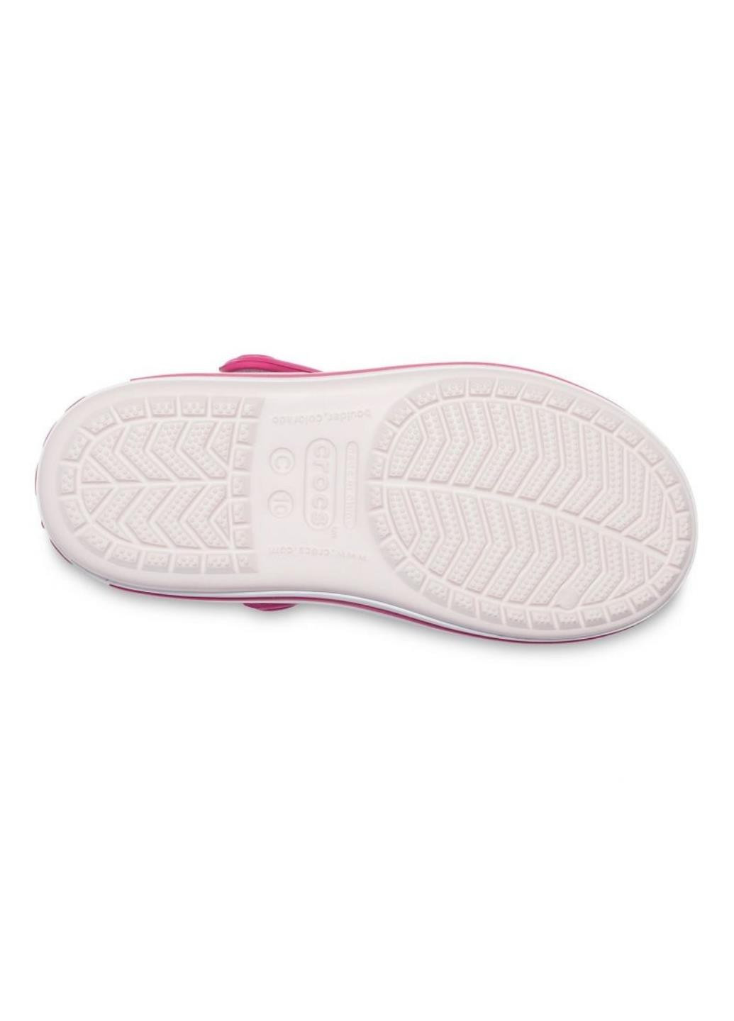Светло-розовые спортивные крокс детские crocband sandal Crocs на липучке