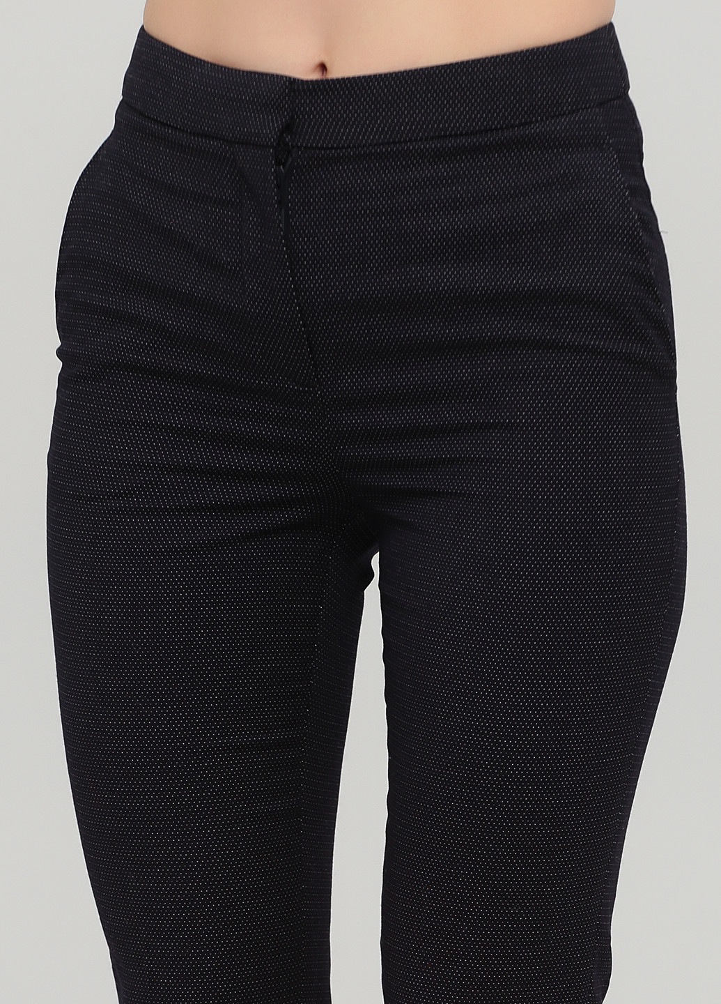 Индиго кэжуал демисезонные укороченные, зауженные брюки H&M
