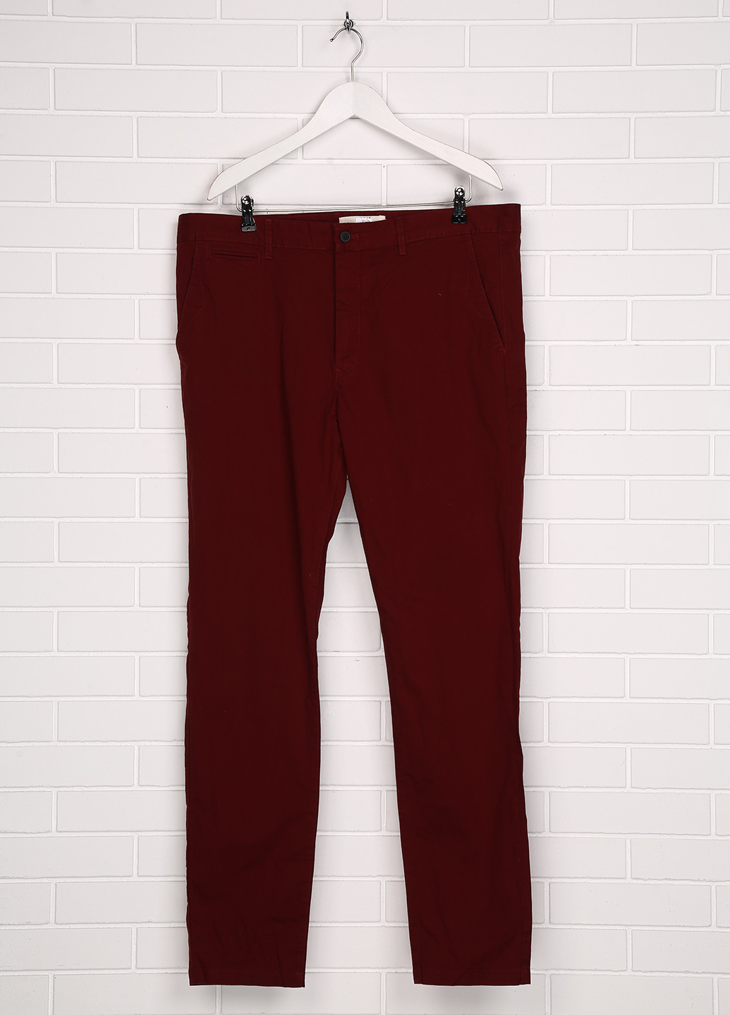 Бордовые кэжуал летние прямые брюки H&M