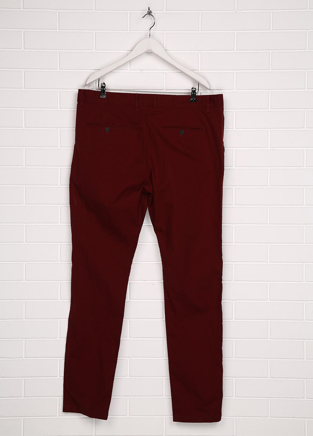 Бордовые кэжуал летние прямые брюки H&M
