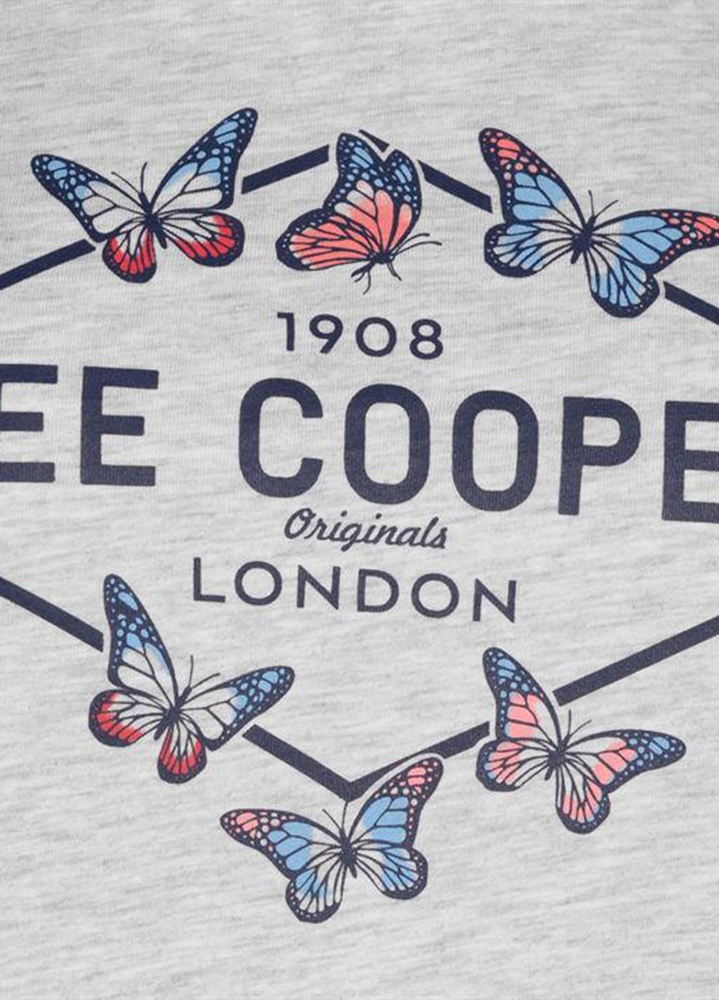Серая летняя футболка Lee Cooper