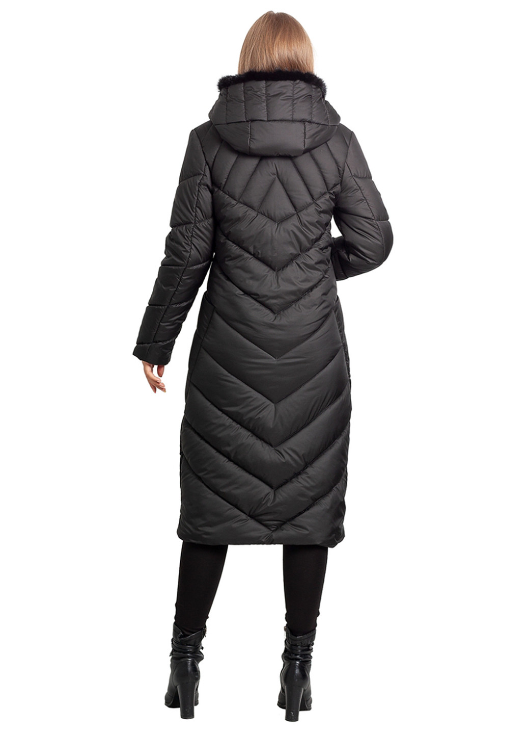 Черная зимняя куртка R&G