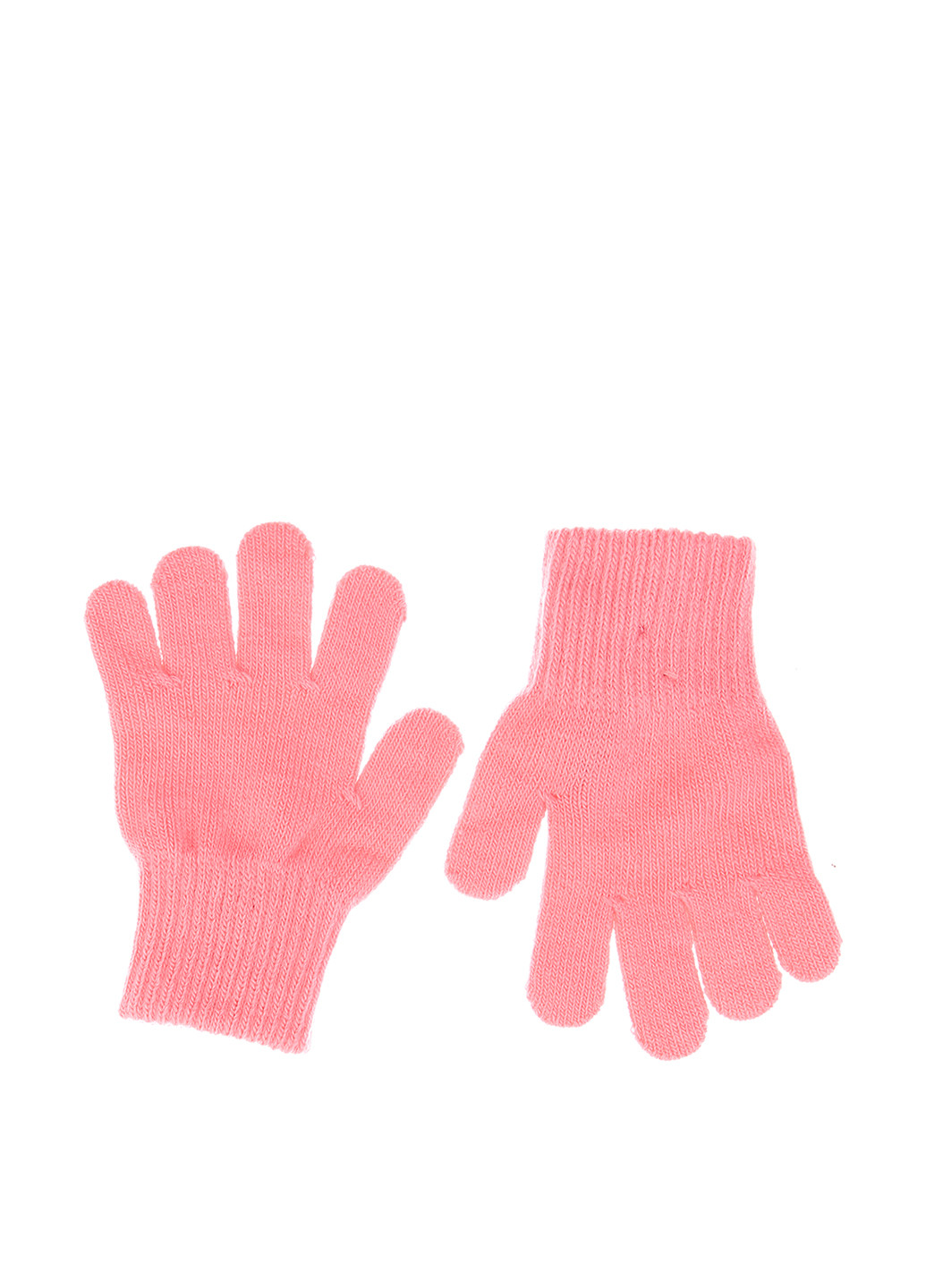 Перчатки H&M однотонные розовые кэжуалы акрил