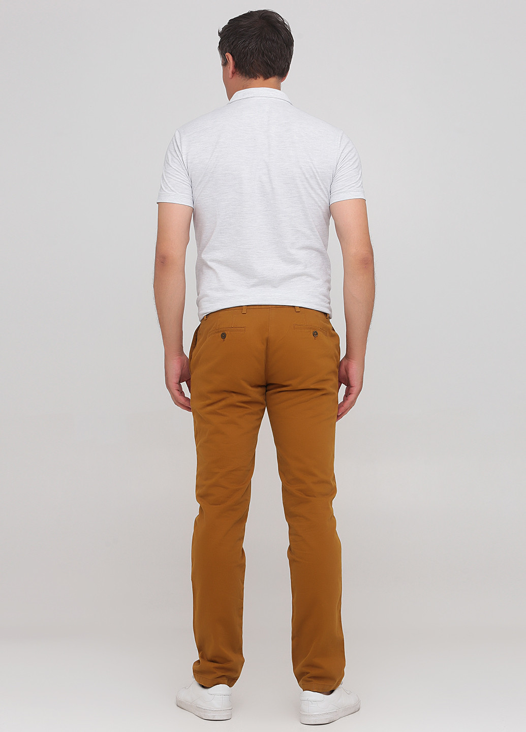Светло-коричневые кэжуал демисезонные зауженные, чиносы брюки El Ganso