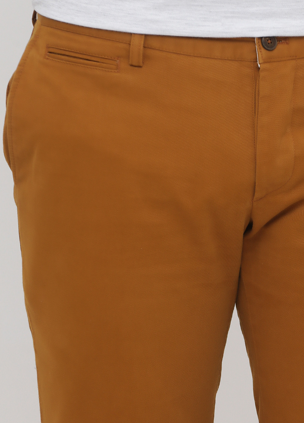 Светло-коричневые кэжуал демисезонные зауженные, чиносы брюки El Ganso