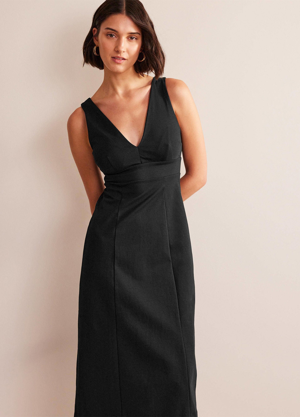 Черное кэжуал, вечернее платье футляр Boden однотонное