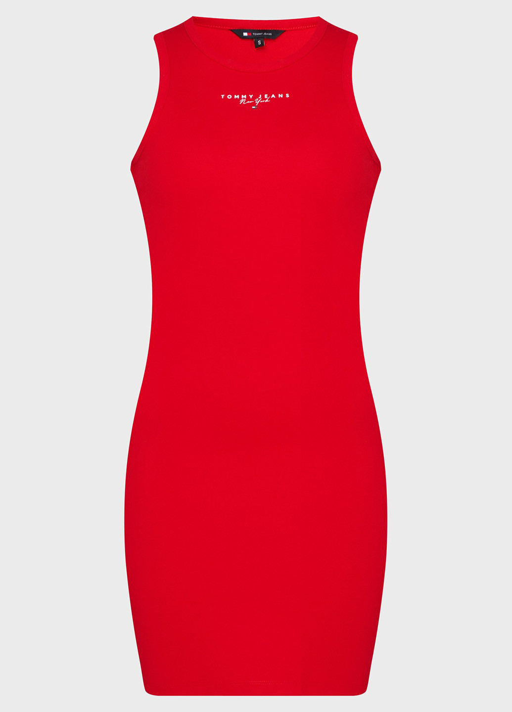 Красное кэжуал платье платье-майка Tommy Jeans с логотипом
